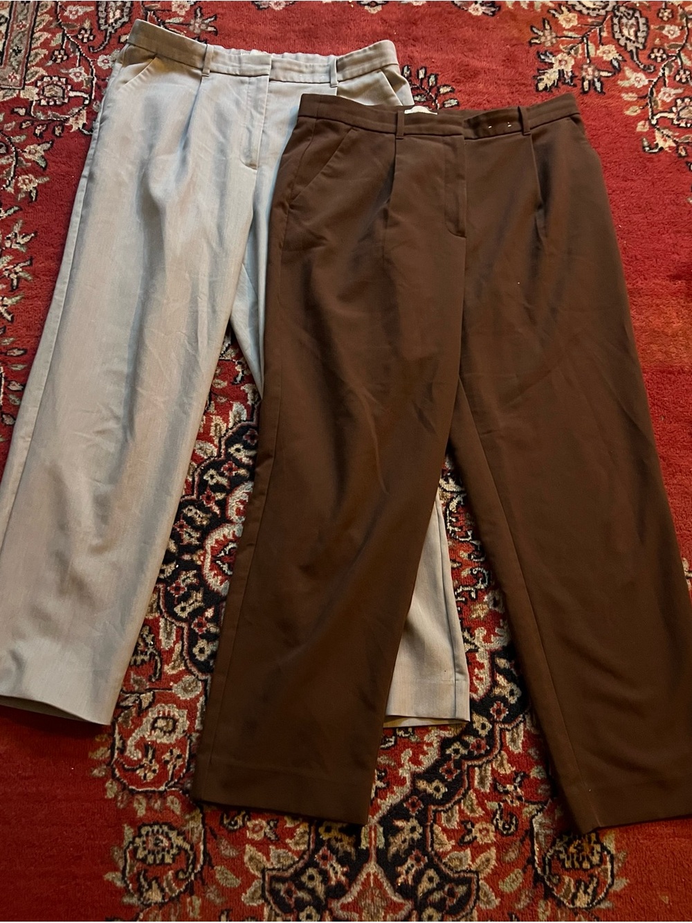 Abercrombie & Fitch Straight-Leg Work Pants in Brown and Gray 33/16L